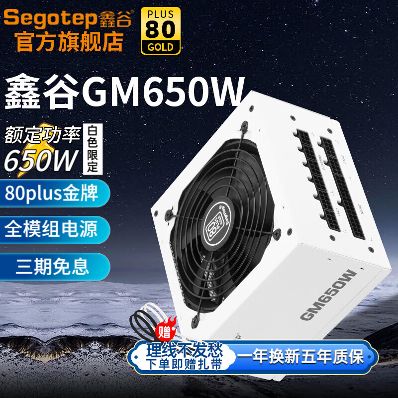 鑫谷（Segotep）电源 GM650W台式机电源模组电脑组件主机机箱 金牌全模GM650W冰山版