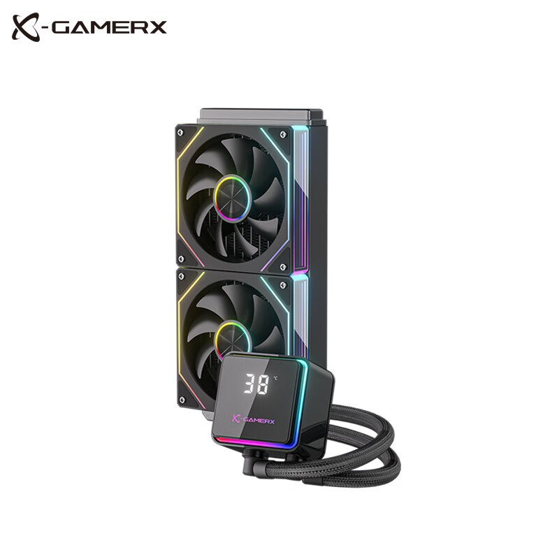 未知玩家M360一体式水冷散热器ARGB数显台式机M240电脑CPU风扇360水冷散热器 M240水冷 数显 ARGB黑色