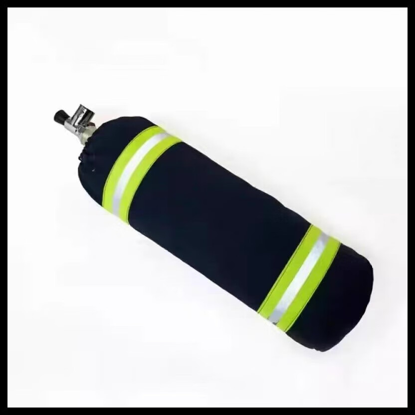 空气呼吸器碳纤维6.8L 9升气瓶套阻燃布套面罩灭火器消火栓保护罩 9L藏青色