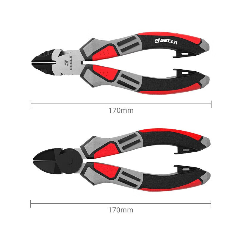 捷立老虎鉗工業(yè)級多功能鋼絲鉗省力剪鋼絲電工鉗尖嘴鉗斜口鉗 6英寸斜嘴鉗65010