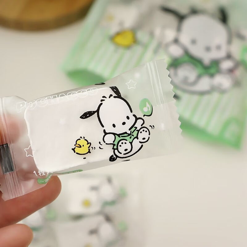 宰搂三丽鸥KT猫压缩毛巾旅行外出便携式可爱卡通学生厚洗脸巾 主图款 1粒体验装不是一袋哦贵在运