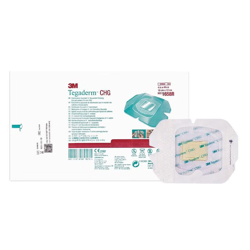 3m洗必泰敷贴1657r葡萄糖酸氯已定抗菌透明敷料1658凝胶果冻膜 1658r