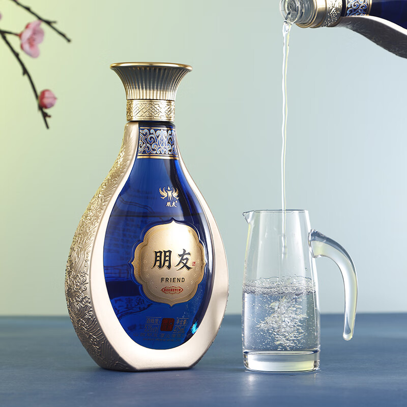 朋友清香型白酒  送礼聚会商务宴请  53度 475mL 6瓶 /箱（6瓶）  礼盒装