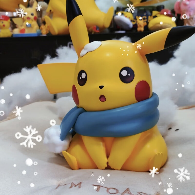 风雪俏佳人皮卡丘摆件生日礼物送男生女生朋友闺蜜创意感元旦圣诞节
