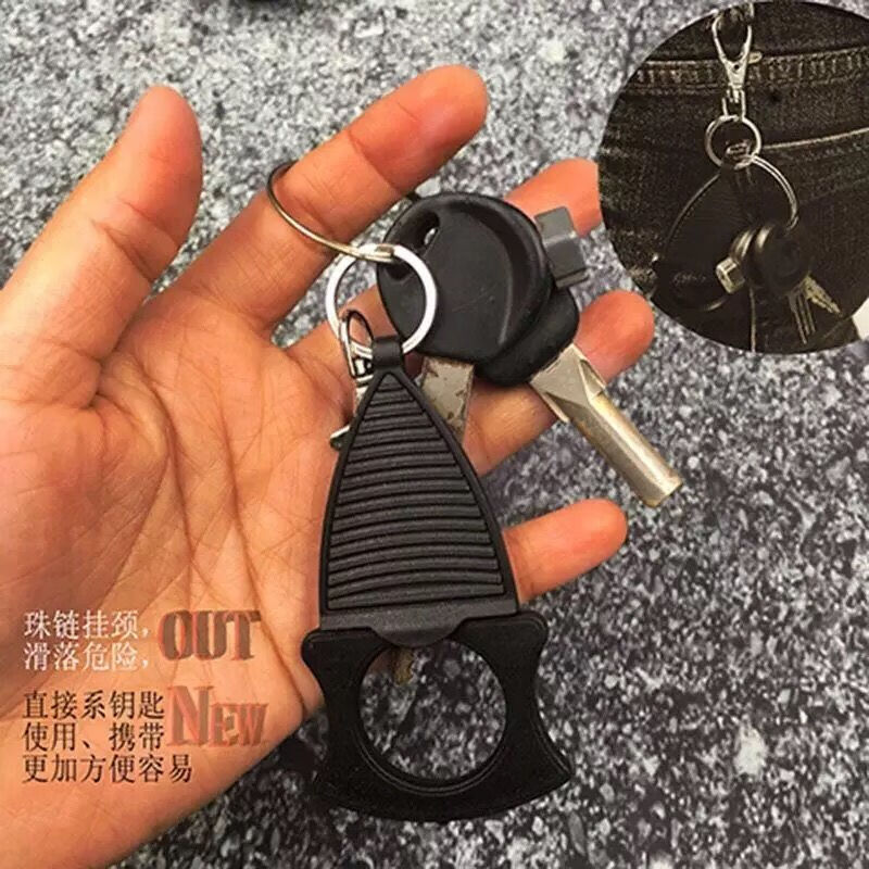 宰搂防身武器指环指虎合法虎指四指拳虎齿户外刀edc刀随身防60以下20m 高硬度指环