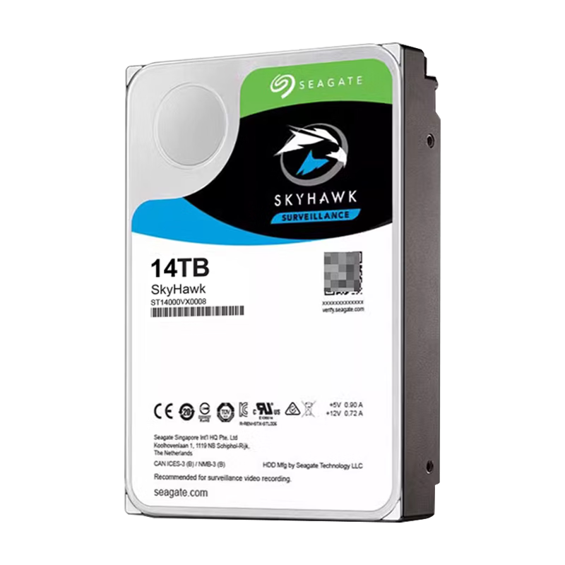 dahua大華監控硬盤(pán)SATA接口3.5英寸機械硬盤(pán) 安防錄像機攝像頭存儲專(zhuān)用 希捷14TB監控級硬盤(pán) 三年換新