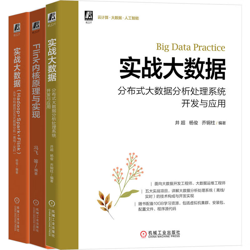 实战大数据 套装共3册 从平台构建到交互式数据分析+分布式大数据分析处理系统开发+FLink实战详情图