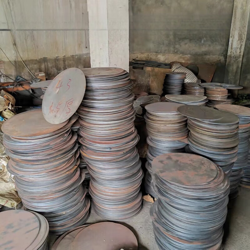 枭采桩芯圆片管桩托盘钢筋笼垫块圆形铁板桩芯钢板桩芯封板桩芯圆铁片