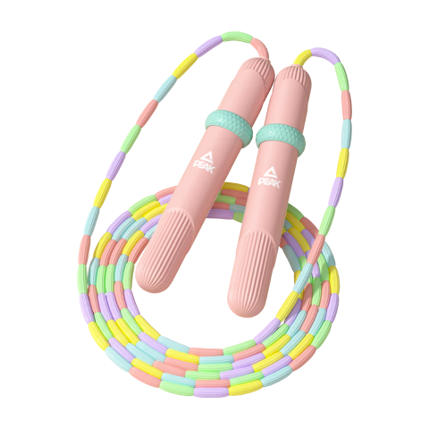 匹克竹节跳绳儿童小学生幼儿园3-5-6-12岁初学者考试训练沙专用式粉色