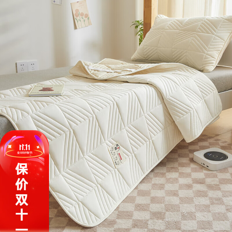 a类夹棉纯棉床垫薄软垫家用防滑单人学生宿舍床罩床垫保护垫套罩 护垫