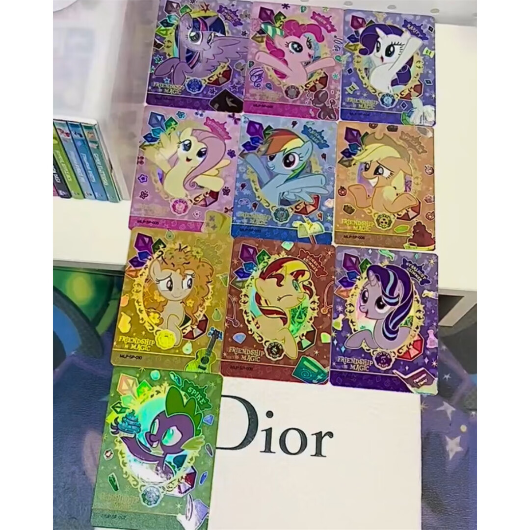 可爱小马周边同人镭射小卡梨子酱碧琪苹果嘉儿收藏自印 热卖款全套都