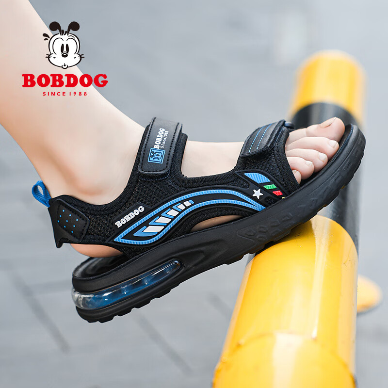 巴布豆男童凉鞋夏季新款时尚潮流软底透气高端男孩凉鞋帅气防滑沙滩