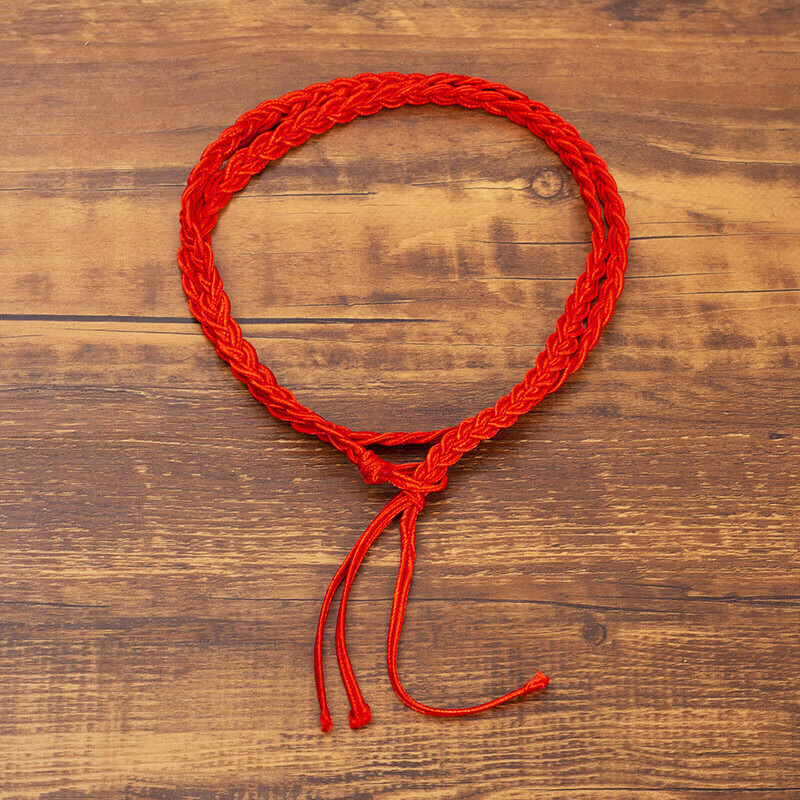 羽木萱手工编织红绳腰带本命年招财转运中国风节节高绳编 红腰带 100