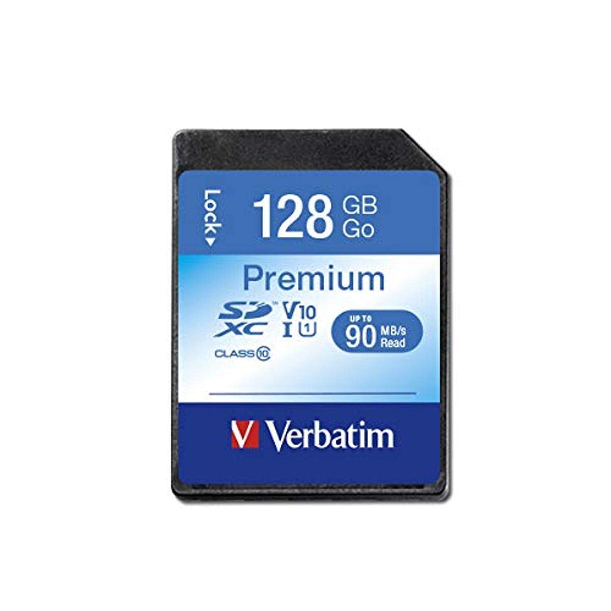 Verbatim 安全数字存储卡 44025 与相机兼容 usb 128GB 读速70兆字节/秒 写速90兆字节/秒