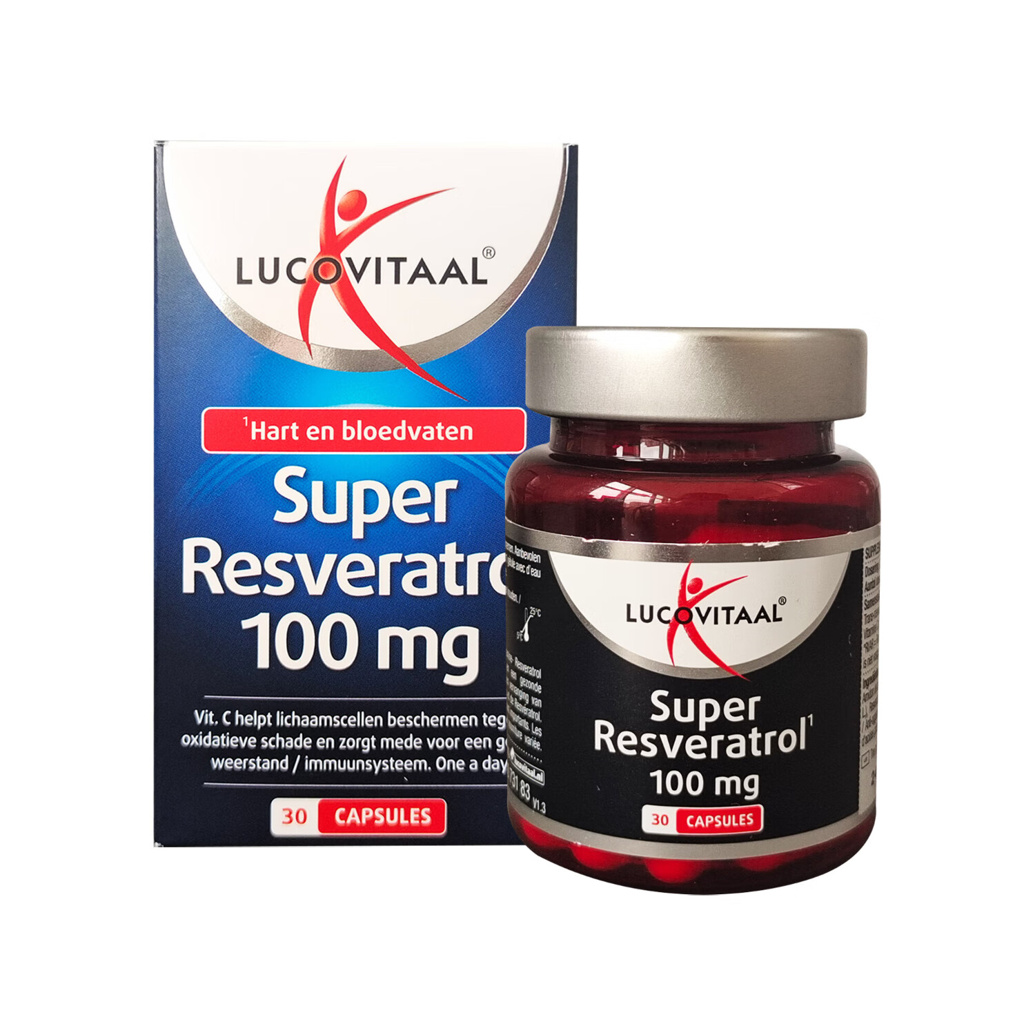 Lucovitaal进口反式白藜芦醇葡萄多酚全身抗氧焕白抗炎 高活性反式30粒  30粒*1瓶