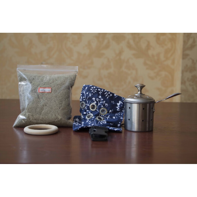 马氏温灸 器具 送布套隔热麦圈 专用艾绒 立新七针节气灸 60g五年陈艾