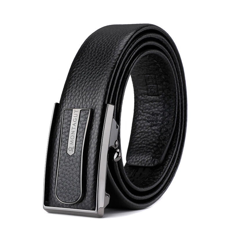 梦特娇(montagut)梦特娇皮带男自动扣中青年男士腰带头层牛皮裤带七夕