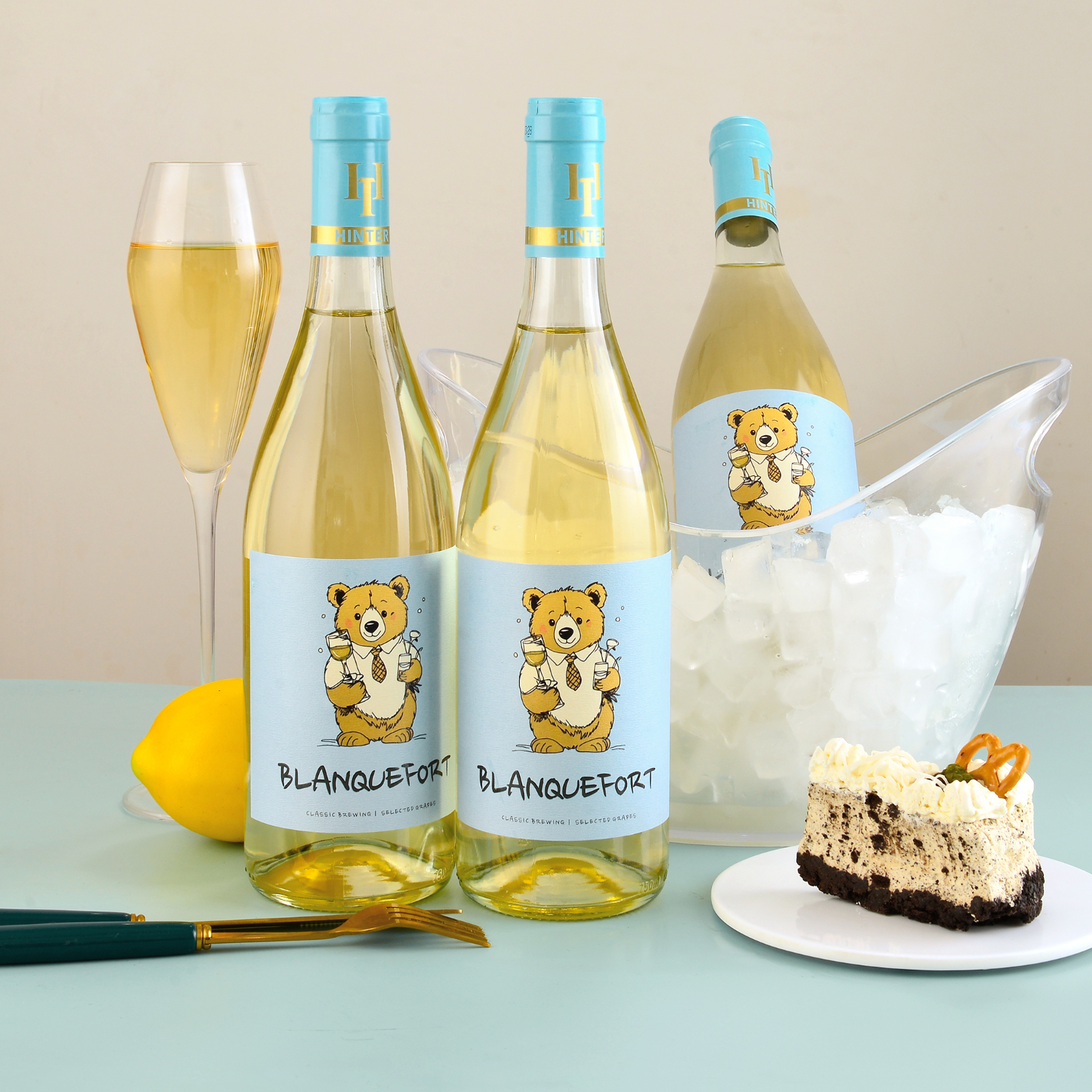 BLANQUEFORT欧比熊晚收白葡萄酒10度甜型白葡萄酒 750ml*2瓶