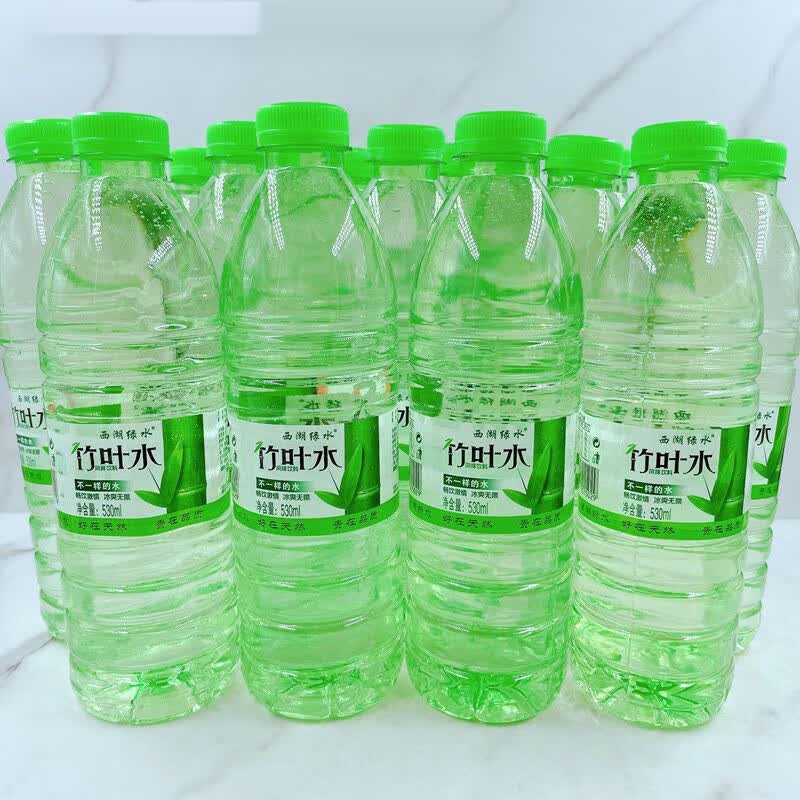 水润坊竹叶水整箱530ml*24瓶清凉竹叶纯净水矿泉水果味饮料 西湖绿水
