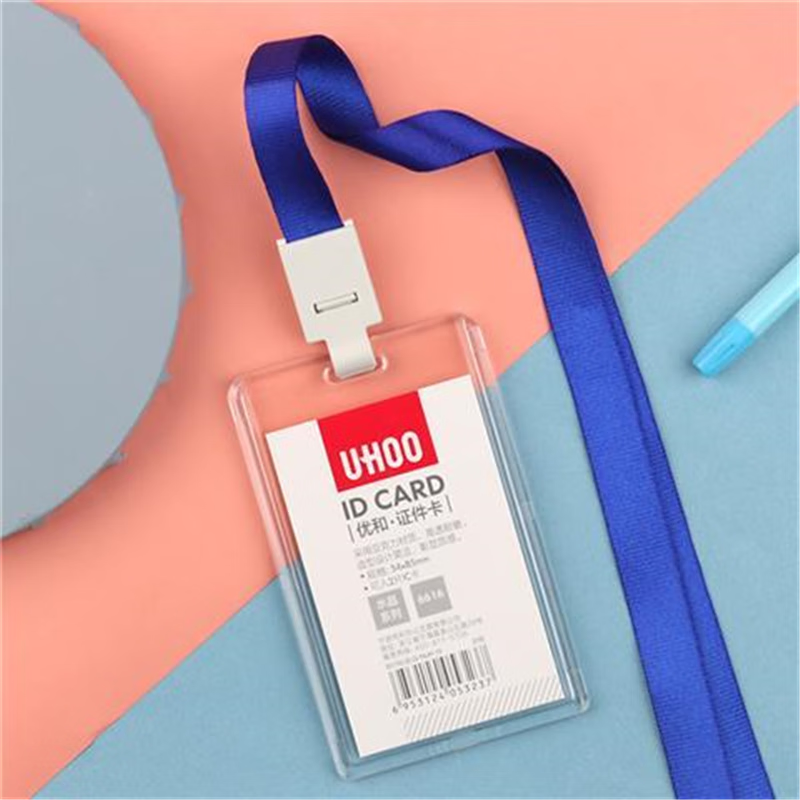 接送饭卡保护套亚克力透明卡工作证挂绳胸牌挂牌优和定制学生公交 竖