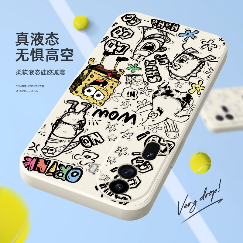 渡方舟 适用OPPOReno11Pro手机壳手腕带短挂绳防摔软壳Reno10pro+轻薄直边硅胶镜头全包保护套保护套 Reno10【白色-白底纹叮当猫】