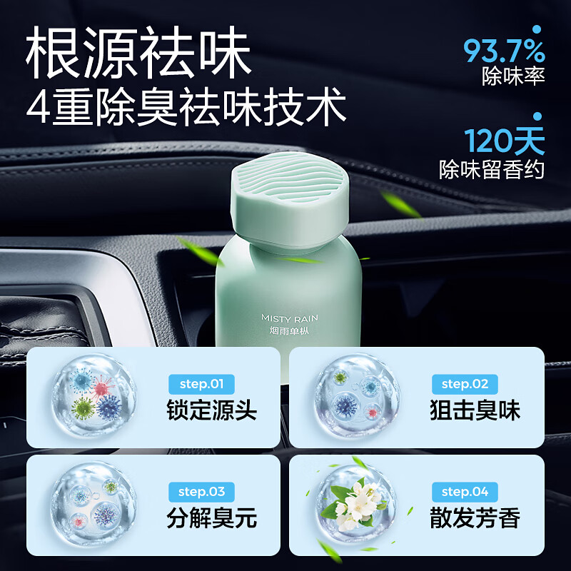 网易严选车载香薰车载香水除味香氛汽车香薰大师车香车内除味汽车除臭除醛 蔚蓝无境1瓶
