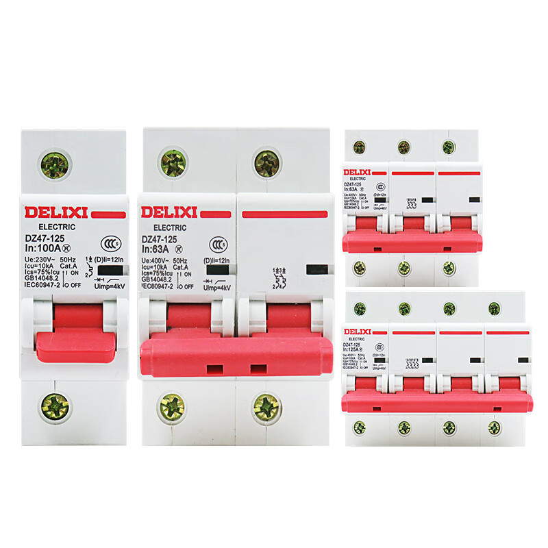 德力西电气 dz47-125 空气开关漏电保护器断路器大电流断路器大功率