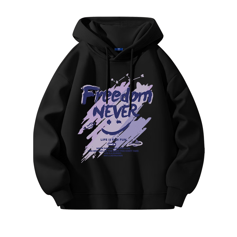 百亿补贴：GENIOLAMODE连帽卫衣男士秋季休闲百搭青少年长袖套头男生上衣服潮 黑色 3XL 75.8元