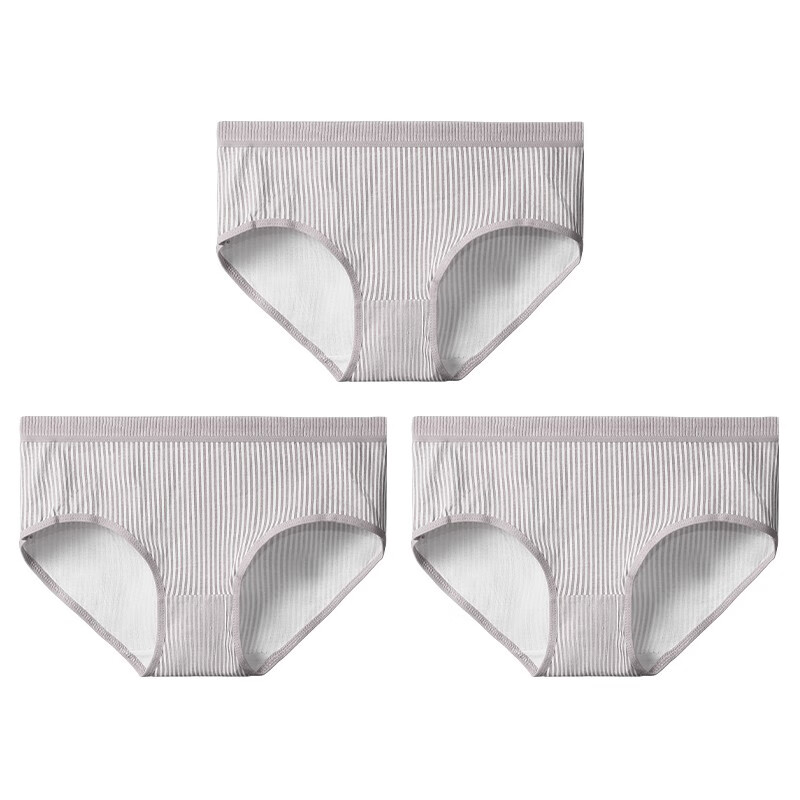 奥元素女士纯棉内裤女条纹简约三角裤夏季薄款舒适中腰少女生全棉裆