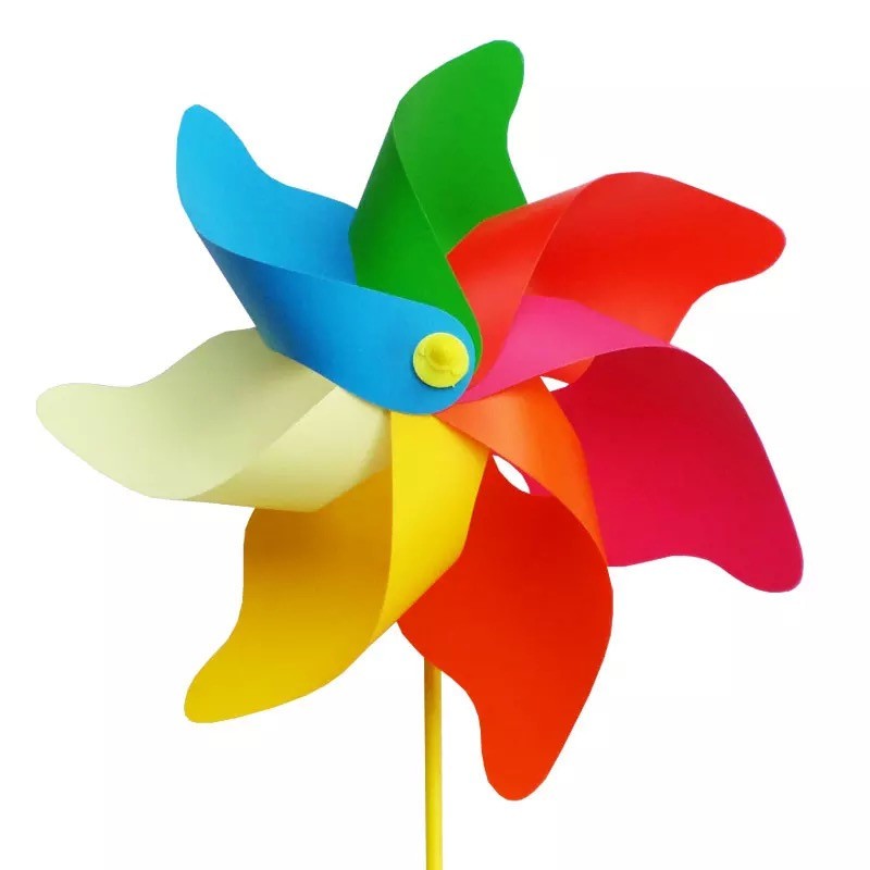 大风车儿童玩具小风车彩色七彩风车幼儿园小风车公园装饰拍摄道具