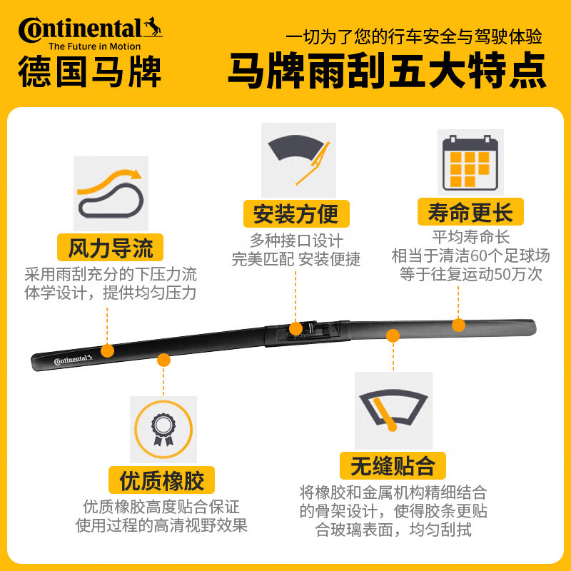 德国马牌(Continental)雨刷雨刮器S系列24/19(哈弗H7/魏派WEY VV7)大直插