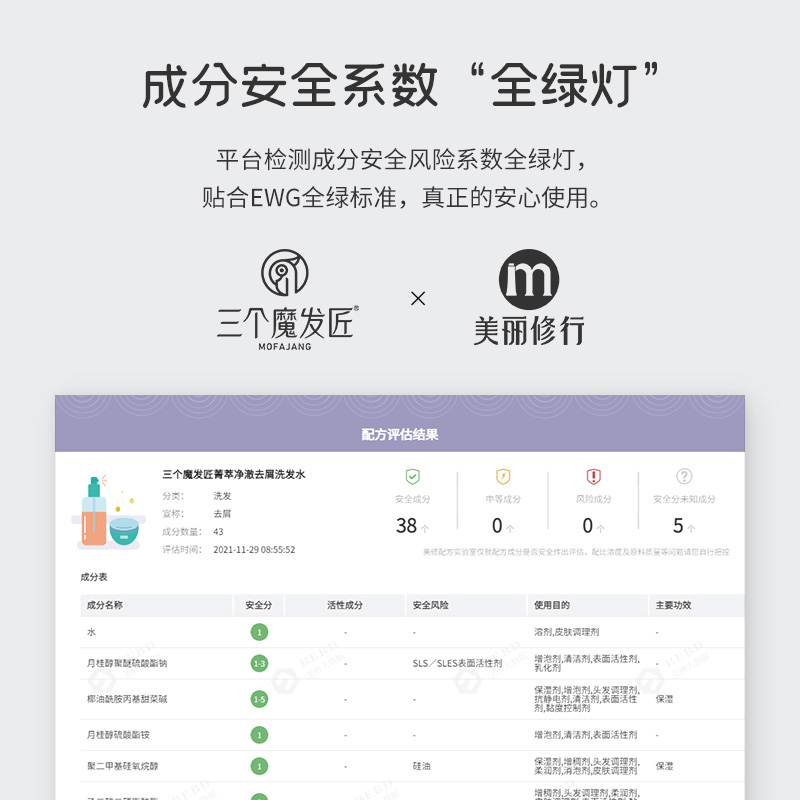 三个魔发匠洗发水去屑舒痒洗发液控油蓬松洗发乳洗护套装清爽洗发露 去屑控油洗发水 400ml*2瓶