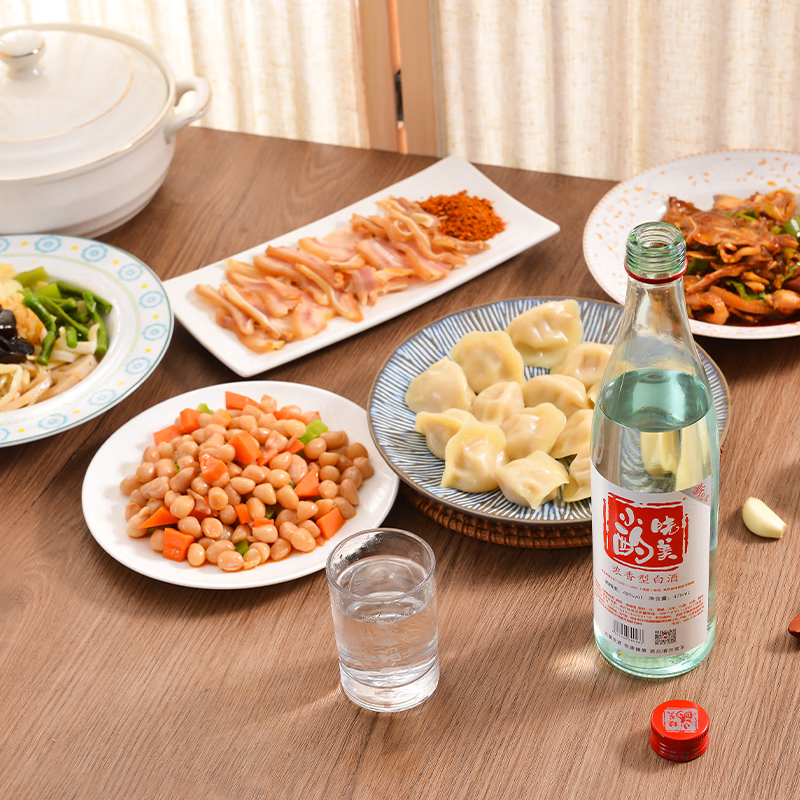 小酌晓美浓香型白酒42度纯粮食固态发酵白酒高粱酒口粮酒 42度 475mL 4瓶