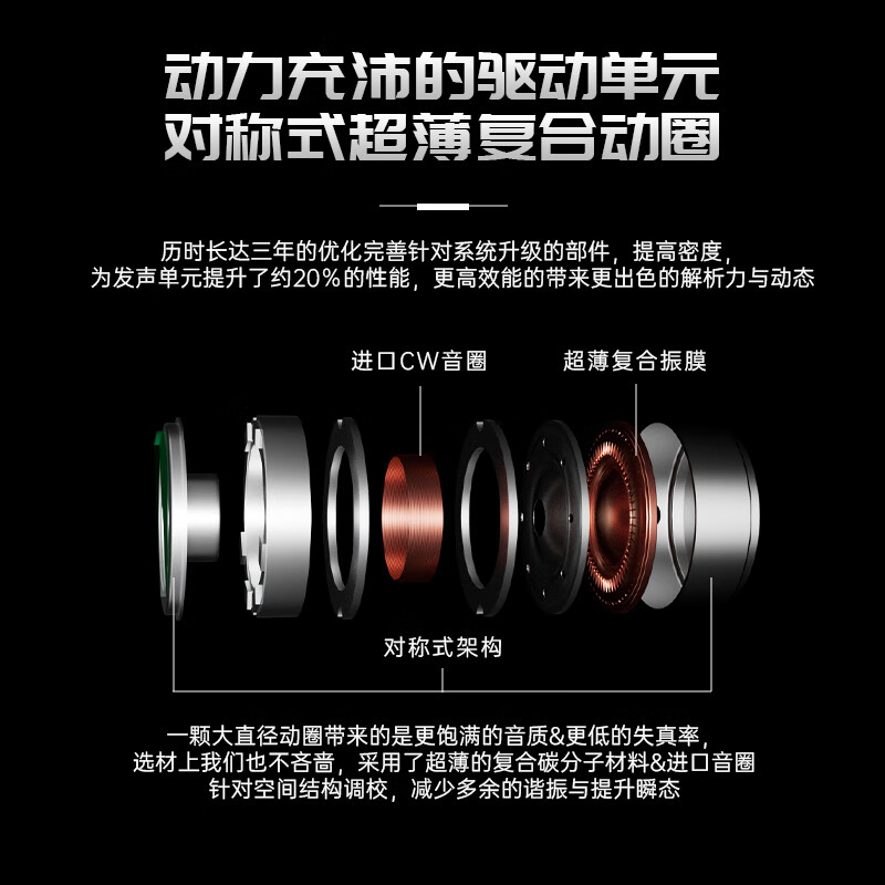 NDND NX2入耳式耳机有线HIFI高性能动圈游戏直播耳返监听挂耳式耳塞 可换线版 暗夜黑 带麦 时尚版