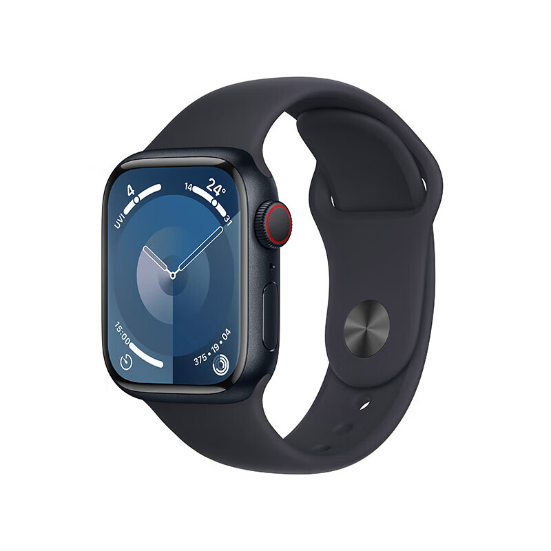 Apple Watch S9 智能苹果手表S9 电话手表智能运动手表男女通用款 午夜色 铝金属41mm GPS款M/L