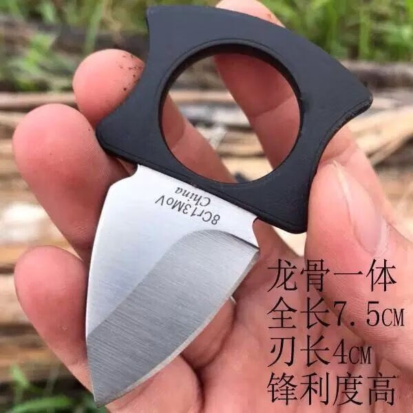 宰搂防身武器指环指虎合法虎指四指拳虎齿户外刀edc刀随身防60以下20m 高硬度指环