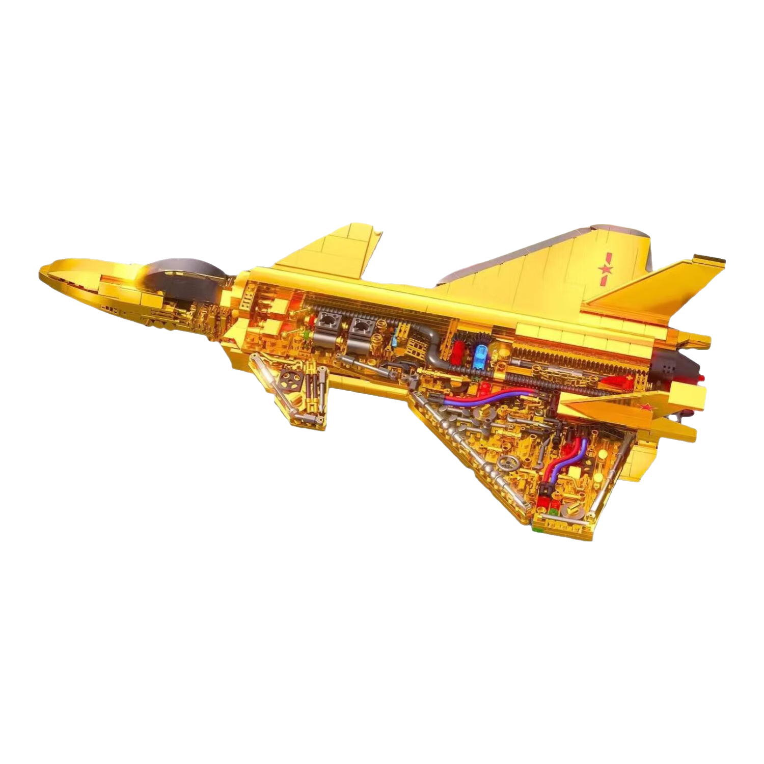 哲高積木福建艦航母坦克模型軍艦軍事航空母艦元旦節(jié)新年男孩生日禮物 大殲-20戰(zhàn)斗機-1200【黃金典藏】 6-9-10歲兒童節(jié)生日禮物