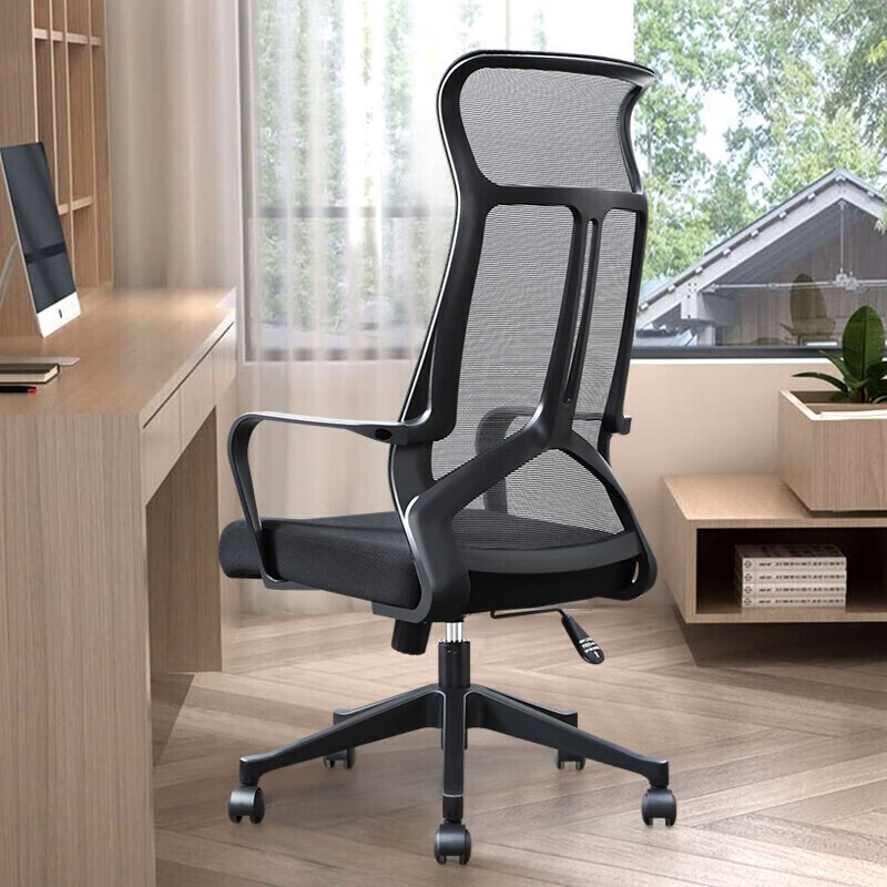 欧奥森（ouaosen） 电脑椅家用办公椅卧室靠背舒适座椅椅学生学习久坐椅子座椅 S171-01-全黑