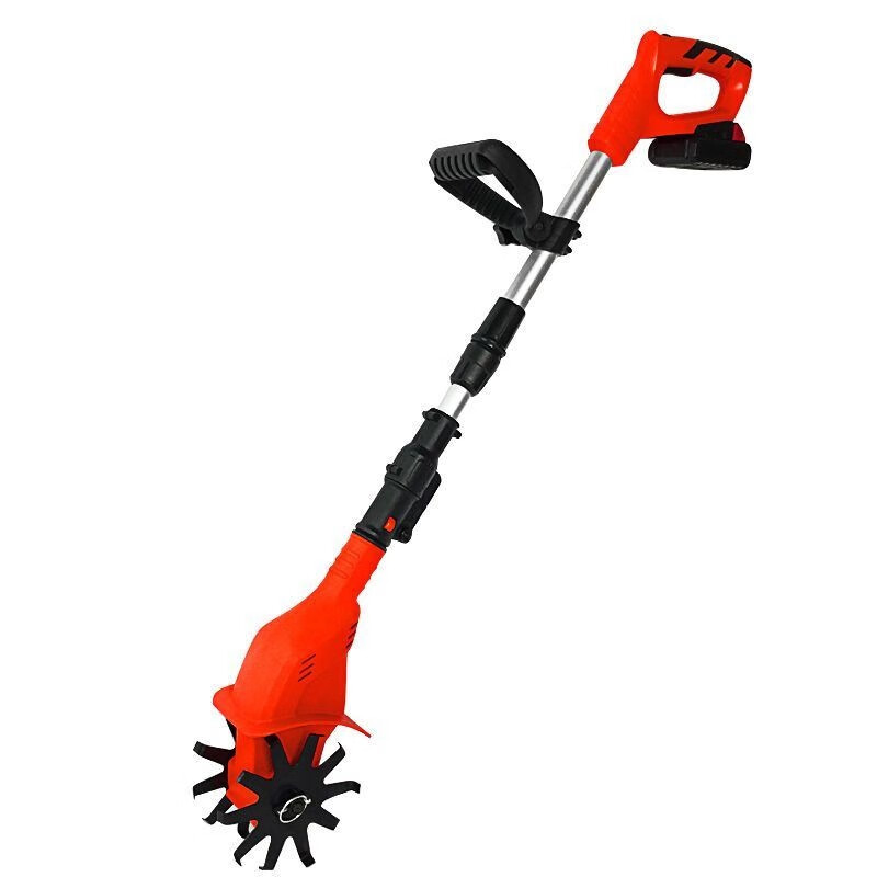 电动手拉犁手持式松土机微耕机充电式翻地松土菜园种菜旋耕机农用 20v