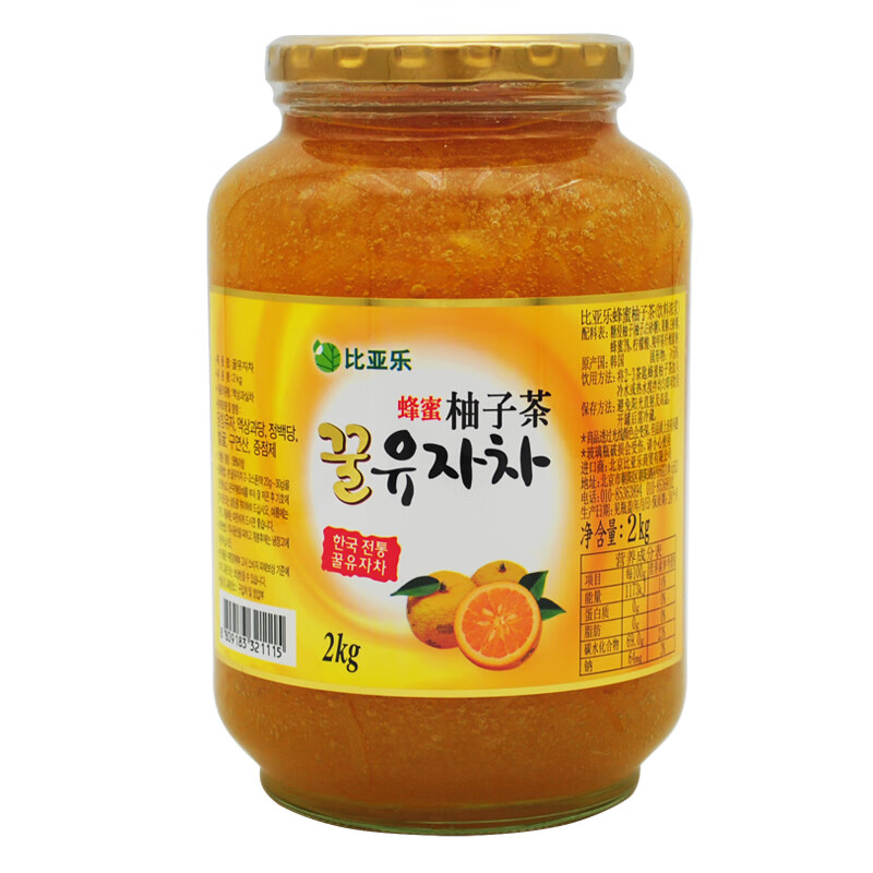 比亚乐 韩国进口比亚乐蜂蜜柚子茶2000g瓶装 冲泡柚子茶大瓶 蜂蜜果味茶 【2000g蜂蜜柚子茶】 1瓶装