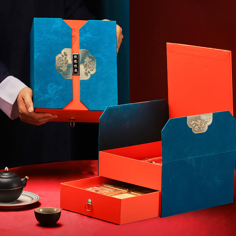 半山农 人参五宝礼盒78克 鹿茸西洋参灵芝组合升级抽屉五宝补品年货礼盒