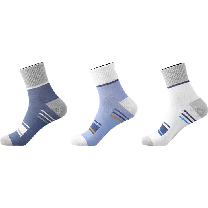 【简约百搭】袜子男中筒袜吸汗ins潮袜休闲袜袜子秋冬运动袜 【1双装】颜色随机 均码