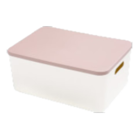 百草園收納盒收納箱桌面辦公廚房雜物化妝品襪子內(nèi)衣儲物箱塑料收納筐整 絳紫色（中號手提）