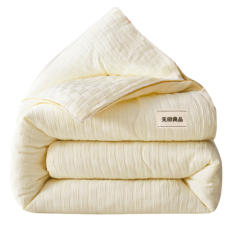 无印良品大豆子母被二合一纤维被芯秋冬四季加厚被子拉链款10斤200x230cm