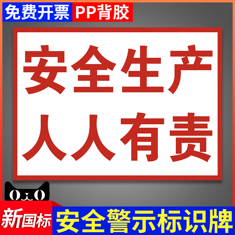 责警示标语安全标识牌工地建筑施工现场告示告知墙 (安全生产)pp背胶