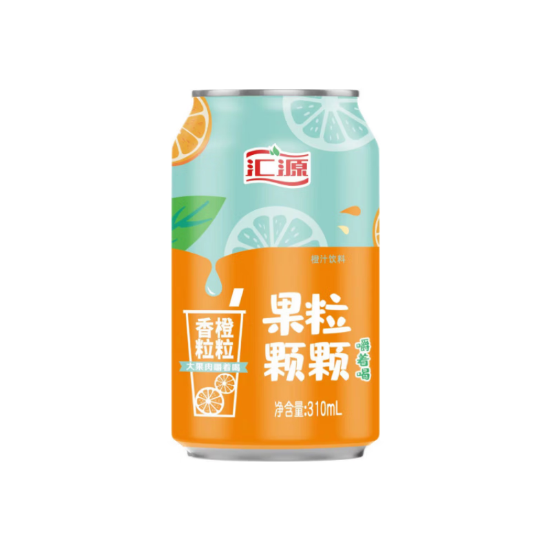 汇源果粒颗颗饮料橙汁葡萄汁带果粒310ml礼盒 汇源果粒颗颗*16罐橙