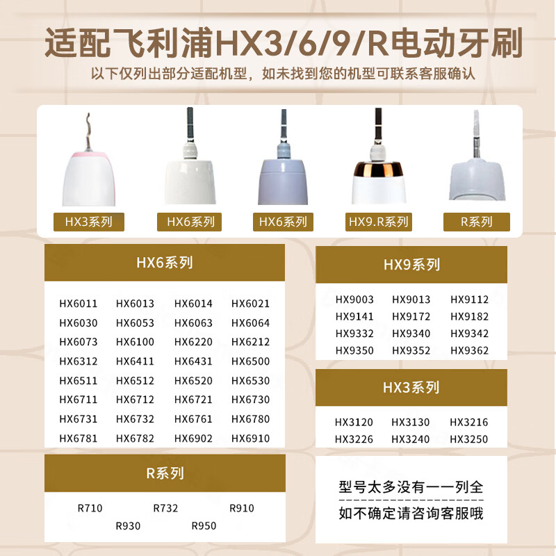 KOXO适配飞利浦电动牙刷头替换头通用HX6730/HX9912/HX9911/C3/G3/W3 A3黑色-尊享多效三合一款【4支】中软毛缓震款