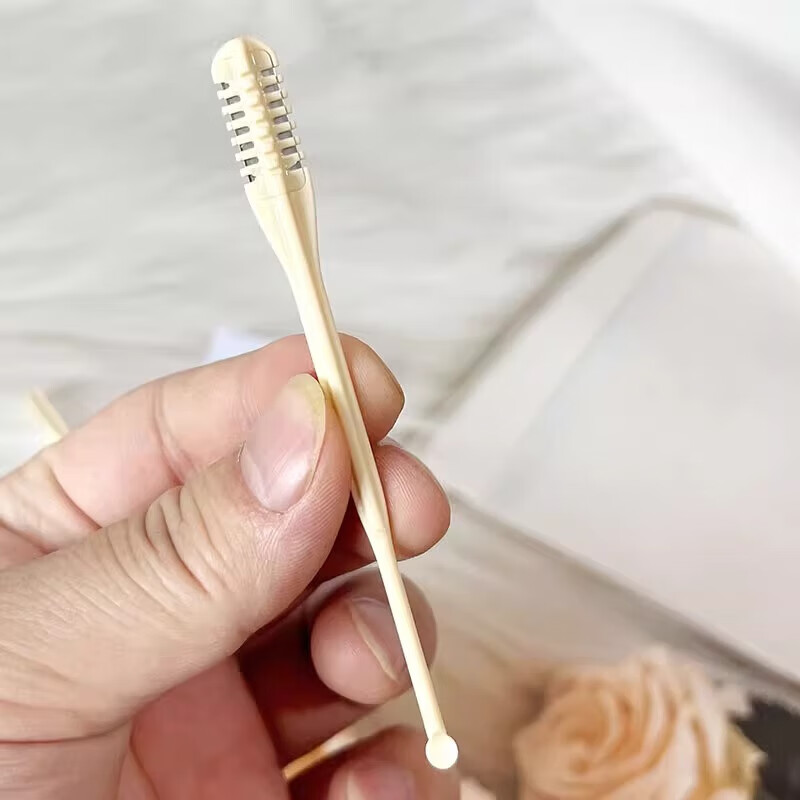 【甄选厂家】 蜜束多功能鼻毛刀清洁鼻腔毛发双面刀片360度旋转修 修鼻毛刀-掏耳勺-2支/2袋