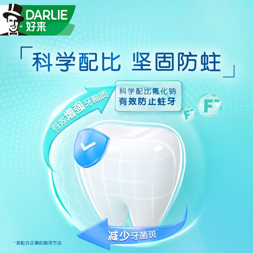 好来原黑人牙膏小苏打护龈亮白清新口气牙龈护理成人含氟 双效薄荷200g*2+白桃160g