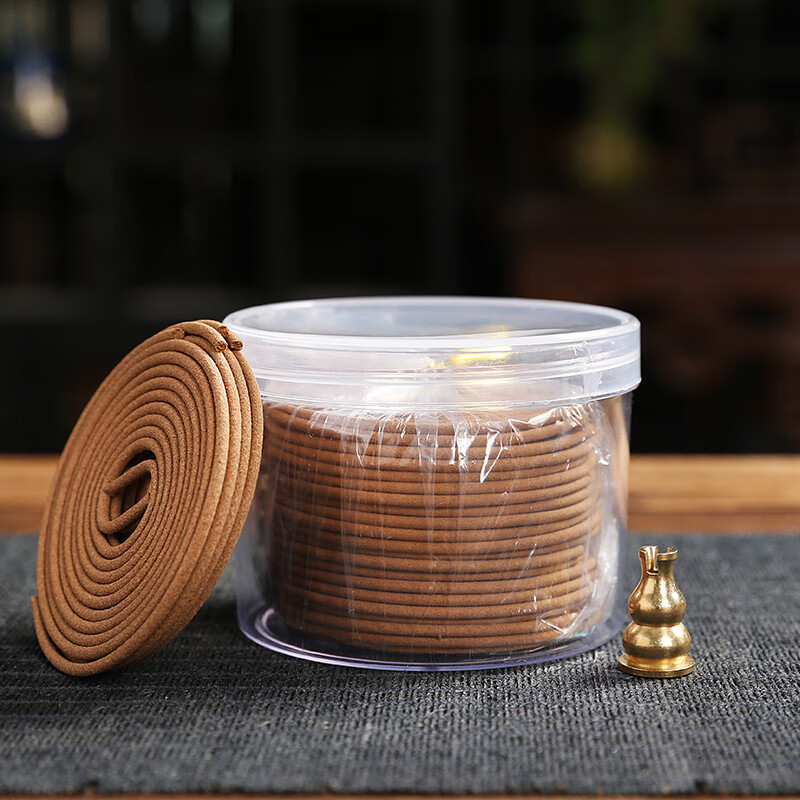 靠森（Kaooseen）檀香盘沉香盘香老山檀香熏香家用室内卫生间香薰除臭持久厕所艾草 40盘【送葫芦香插】 檀香